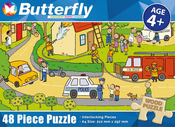 Wooden Puzzle A4 48 Piece - People who help us