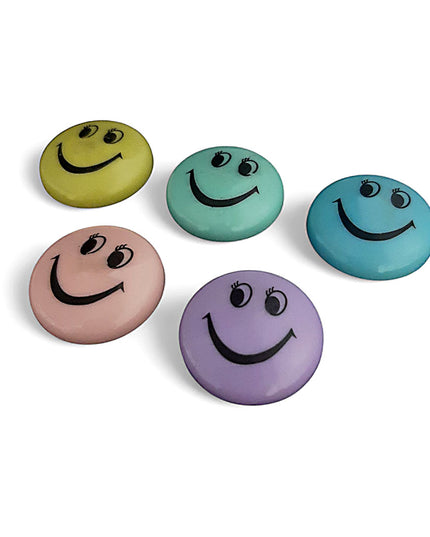 Fridge MAGNET Smiley Face Asst Col 5 p/pack