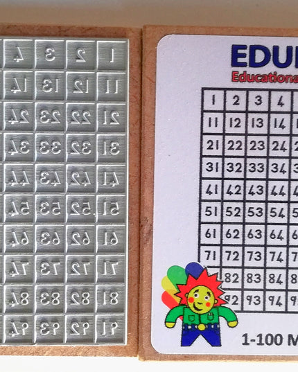 Stamp - 100 Block with numbers 10 x 10 cm