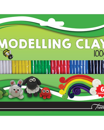 Clay Modelling 100g - 6 Assorted Colours