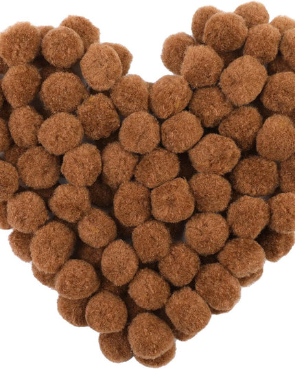 Pom Poms 20mm Brown - 100 pcs