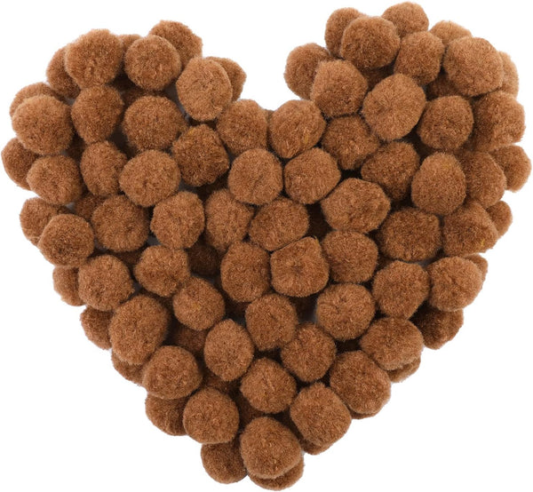 Pom Poms 20mm Brown - 100 pcs