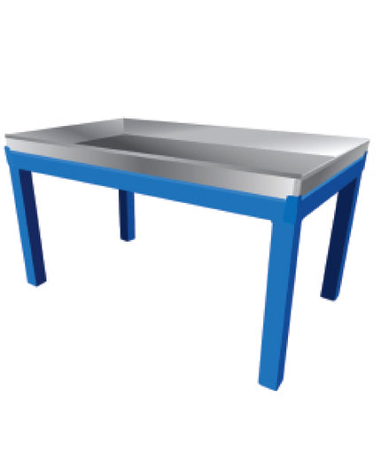 Galvanised Pan with Steel Table, Tabel & Pan. (Courier costs do not apply! Contact for quotation.)