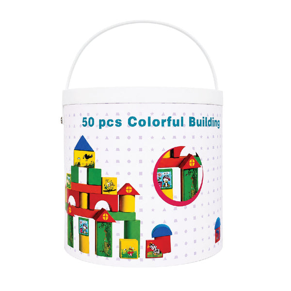 Building Blocks Colorful 50 Piece