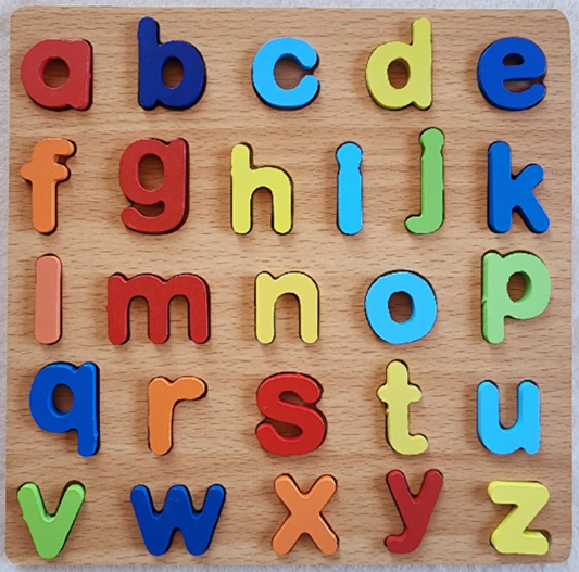 Wood Alphabet Lower Case Board 195mm
