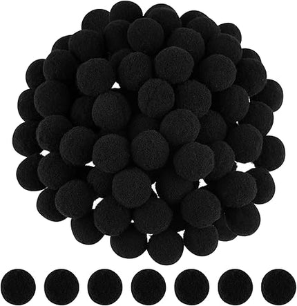 Pom Poms 40mm Black - 15 pcs