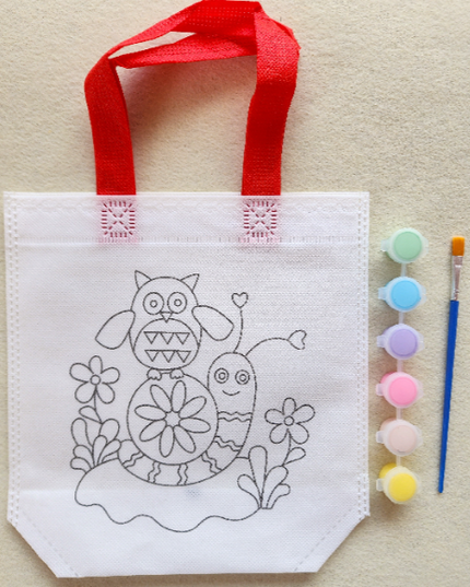 Craft Kit Bag SNAIL w Paint + Brush each