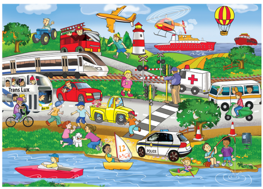 Puzzle - 24 Piece Transport