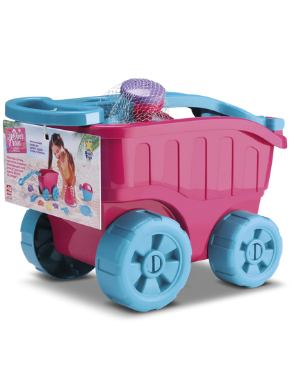 Pull Along Beach Trolley - Pink