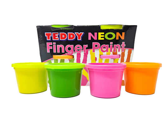 Paint Finger Kit Neon Teddy 4 x 100ml