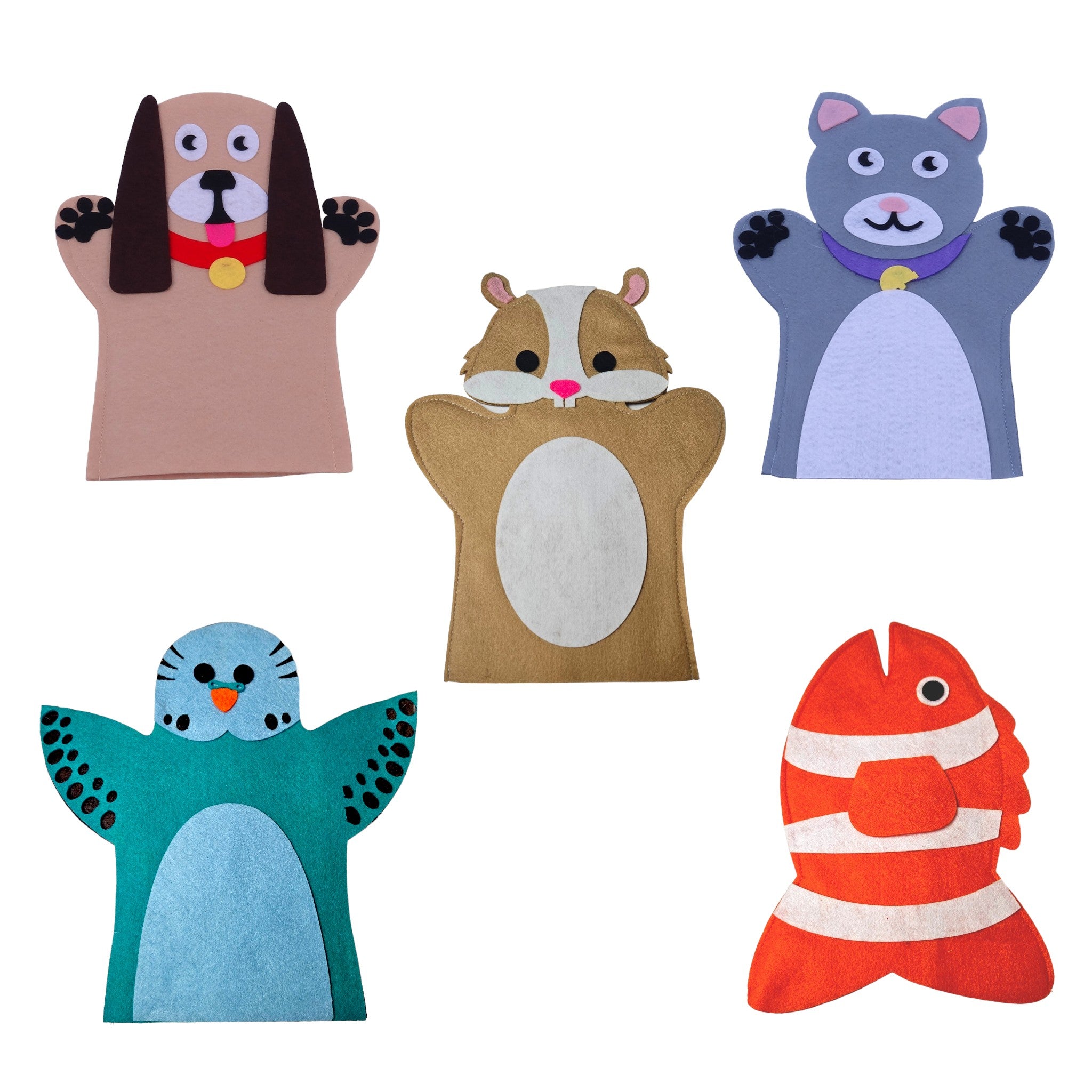Puppet Animals Puppet - Hand - Domestic Animals - Set of 5 – Edunation