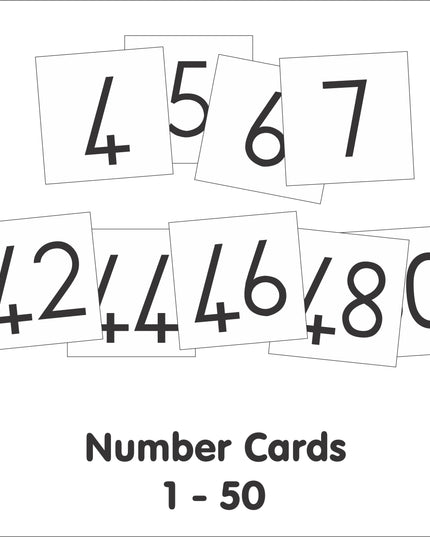 Klanke Blok/ Sound Block Number Cards - Set of 50
