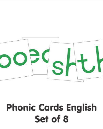 Klanke Blok/ Sound Block Phonic Cards English - Set of 8