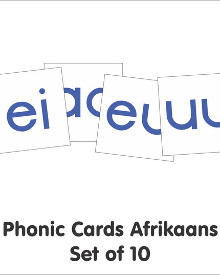 Klanke Blok/ Sound Block Phonic Cards Afrikaans - Set of 10
