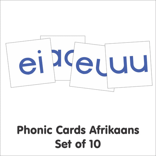 Klanke Blok/ Sound Block Phonic Cards Afrikaans - Set of 10