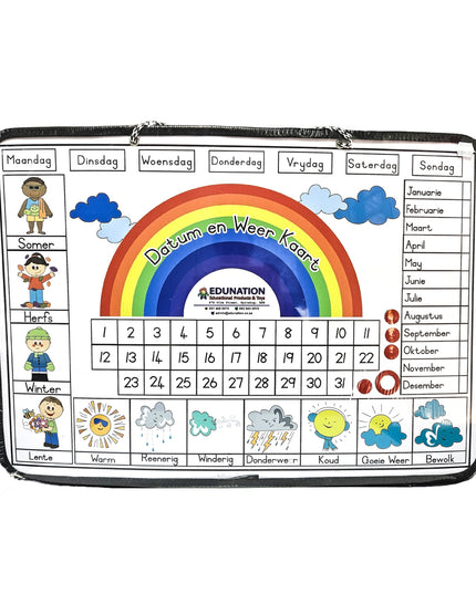 Magnetic Date & Weather Board A2(600x420mm) - Afrikaans