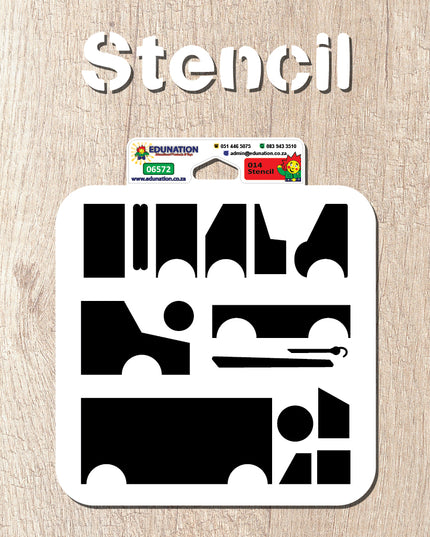 014 Stencil 16x16cm Car Shapes