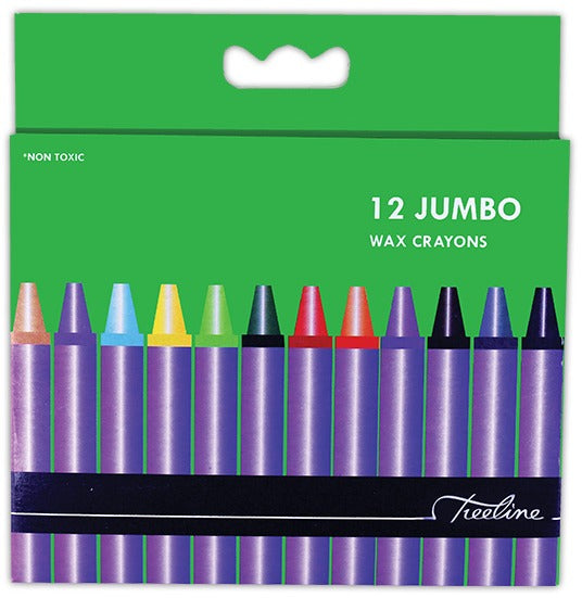 Crayons Wax 12mm- 12's Treeline - Edunation South Africa