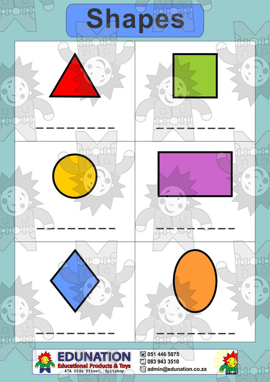 2D Shapes - Double Sided - Edunation South Africa
