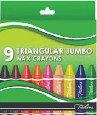 Crayons Wax Triangular Jumbo 9's