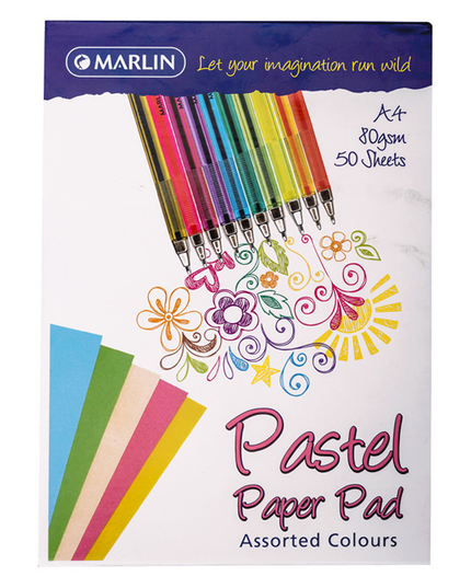Paper Pad A4 80g Pastel Assorted 50's