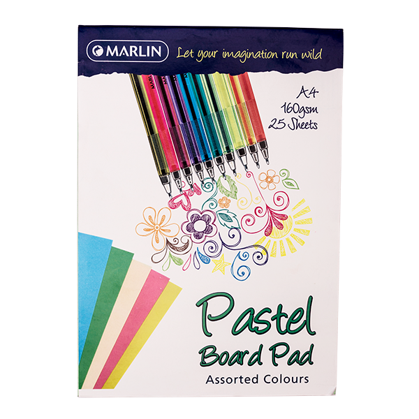Book Board Pad Pastel Assorted - 25 sheet, 160g