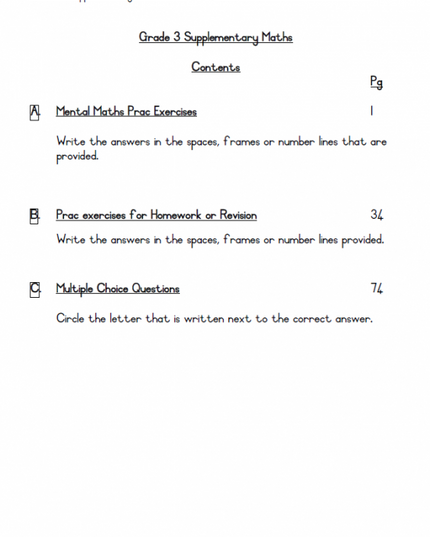 Supplementary Maths Gr 3 - Edunation South Africa