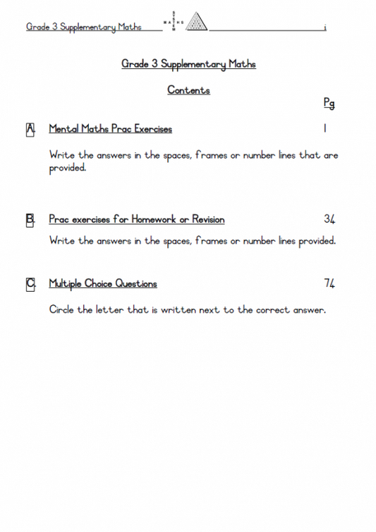 Supplementary Maths Gr 3 - Edunation South Africa