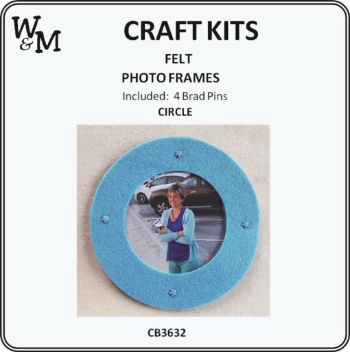 Craft Kit P/Frame Felt Circle Blue