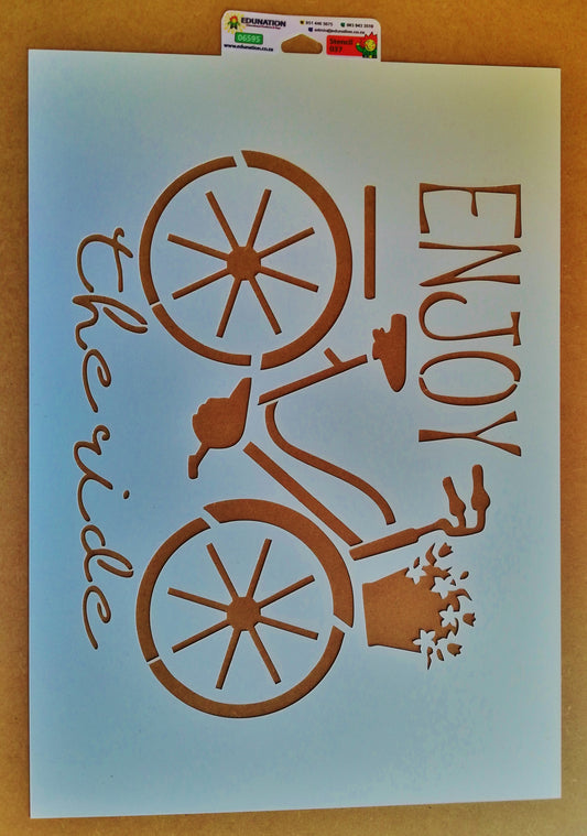 037 Stencil 30x41cm Enjoy the ride