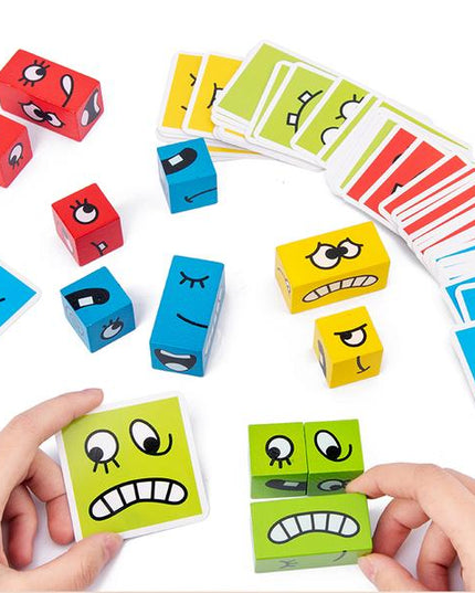 Expression Puzzle Building Blocks