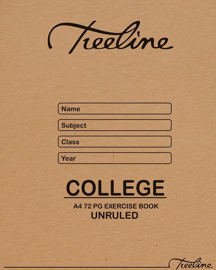 Exercise Book 72p A4 Unruled Treeline