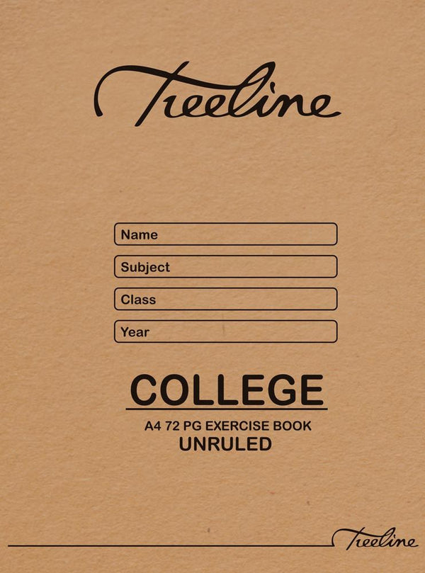 Exercise Book 72p A4 Unruled Treeline