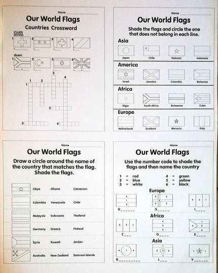 Poster - Our World Flags Edunation South Africa Posters and Charts