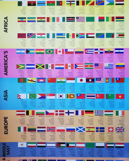 Poster - Our World Flags Edunation South Africa Posters and Charts