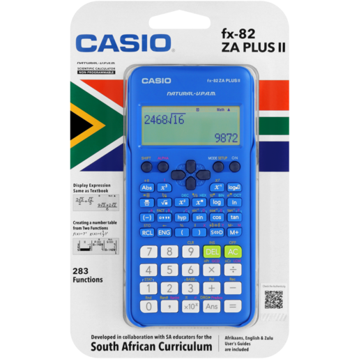 Calculator Scientific fx-82ZA Plus Casio - Blue