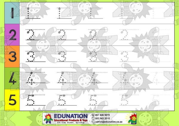 1 - 10 Symbols -double sided - Edunation South Africa
