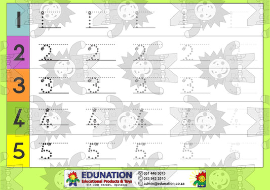 1 - 10 Symbols -double sided - Edunation South Africa