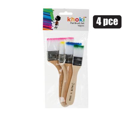 Flat Brush Set 4 Pieces