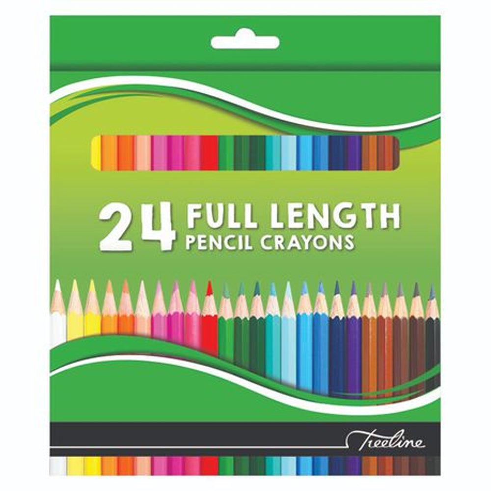 Pencil Crayons Full Length 24's - Treeline
