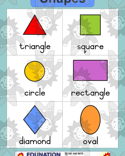 2D Shapes - Double Sided - Edunation South Africa