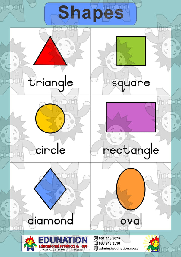 2D Shapes - Double Sided - Edunation South Africa