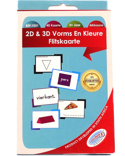 Flitskaarte 2D & 3D Vorms en Kleure