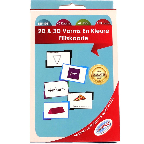 Flitskaarte 2D & 3D Vorms en Kleure