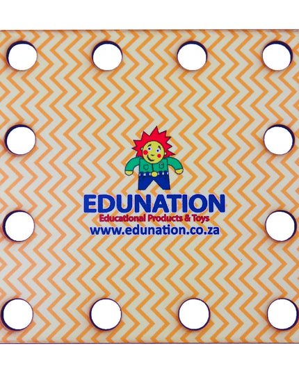 Wooden Threading Shape - Square - Yellow