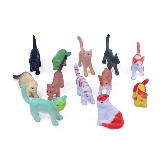 Animals Pets Mini Cats - Set of 12