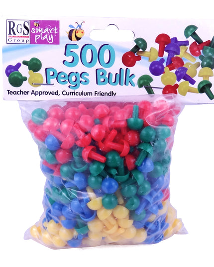 Pegs - 4 colour - 500pc in bag