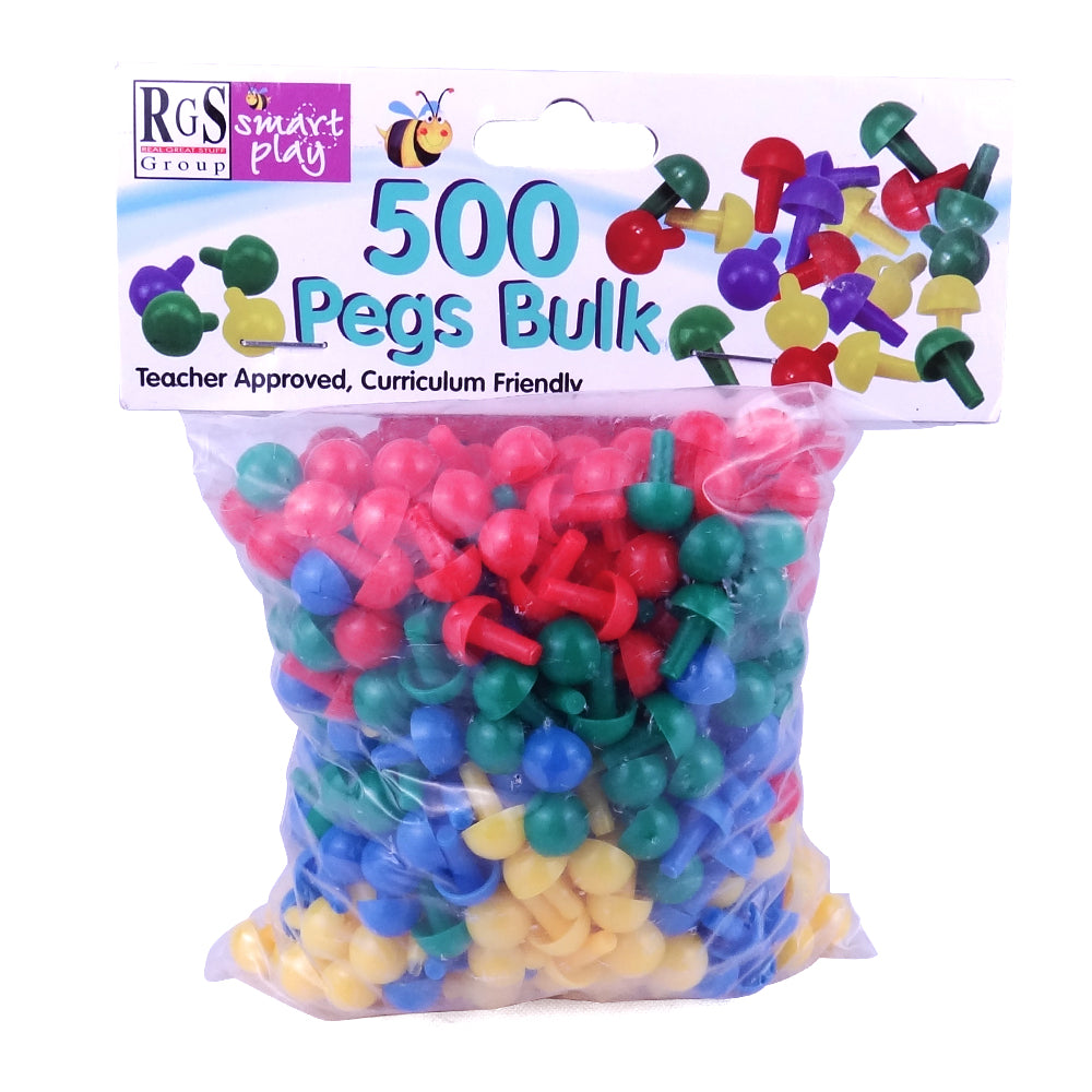 Pegs - 4 colour - 500pc in bag