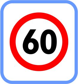 Road signs - Metal - 60 Limit, (courier costs do not apply contact for quotation) - Edunation South Africa