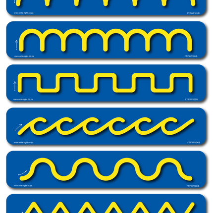 6 Pack Finger Track Wooden Single Pattern Boards